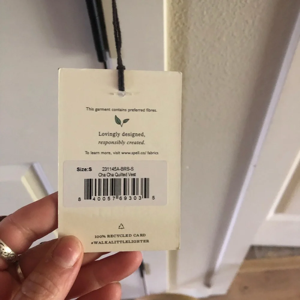 Spell Cha Cha Quilted Vest NWT - Picture 3 of 4